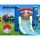 Happy Hop Kids Inflatable Water Park with Curved Slide Climbing Wall Water Cannon and Electric Blower