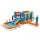 Keezi Inflatable Kids Play Centre 4m x 4.37m Outdoor Activity Hub with Ball Pit and Sports Games