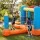 Keezi Inflatable Kids Play Centre 4m x 4.37m Outdoor Activity Hub with Ball Pit and Sports Games