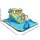 Keezi Inflatable Water Park Kids Pool with Three Slides 4m x 5.65m Outdoor Play Centre