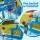 Keezi Inflatable Water Park Kids Pool with Three Slides 4m x 5.65m Outdoor Play Centre