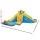Keezi Inflatable Kids Water Park Dual Water Slides Climbing Wall Football Basketball Outdoor Play Blue