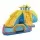Keezi Inflatable Kids Water Park Dual Water Slides Climbing Wall Football Basketball Outdoor Play Blue