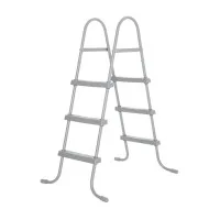 Bestway Above Ground Pool Ladder for 107cm Pools Grey with Removable Non-Slip Steps and 150kg Load Capacity