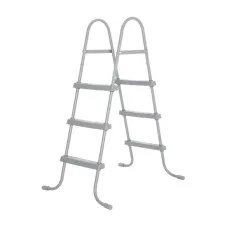 Bestway Above Ground Pool Ladder for 107cm Pools Grey with Removable Non-Slip Steps and 150kg Load Capacity