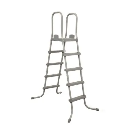 Bestway 195CM Above Ground Pool Ladder - Rust-Resistant Metal Frame, Removable Non-Slip Steps, 150kg Capacity
