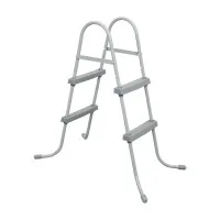 Bestway 84cm 2-Step Pool Ladder for Above Ground Pools - Rust-Resistant Metal Frame, Removable Non-Slip Steps