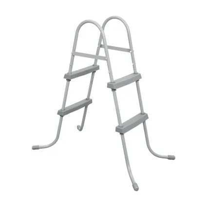 Bestway 84cm 2-Step Pool Ladder for Above Ground Pools - Rust-Resistant Metal Frame, Removable Non-Slip Steps
