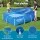 Bestway Pool Cover 264x174cm Rectangle PE UV-Resistant Shelter Fits 259x170cm Pools with Drain Holes & Rope Ties