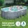 Bestway 427x250x100cm Steel Frame Pool Set with Filter Pump, Ladder & ChemConnect, 7250L Capacity, UV-Resistant PVC