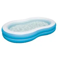 Bestway Kids Inflatable Pool 262x157x46cm - Durable Vinyl, 544L Capacity, Easy Setup, Fun Backyard Splash Zone