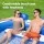 Bestway Kids Inflatable Pool 231x219cm with Bench Seat, Cup Holders, Durable PVC, Easy Drain & Repair Kit Included