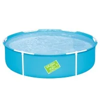 Bestway Kids Pool 152x38cm - Durable Steel Frame, 580L Capacity, Rust-Resistant, Easy Setup, Includes Repair Kit