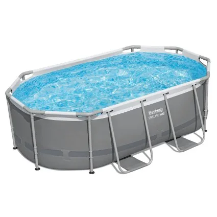 Bestway Steel Pro MAX Above Ground Pool Set 3.05m Grey with Filter Pump and 3,668L Water Capacity