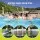 Bestway 488x305x107cm Steel Frame Pool Set: Rust-Resistant, UV-Protected, Pump, Ladder & Cover Included