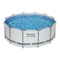 Bestway Steel Pro MAX 366cm Round Above Ground Pool 10250L with 530gal Filter Pump Ladder Cover White