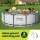Bestway Steel Pro MAX 366cm Round Above Ground Pool 10250L with 530gal Filter Pump Ladder Cover White