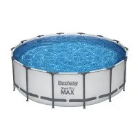 Bestway Steel Pro MAX 427x122cm Round Pool - Rust-Resistant Frame, UV-Resistant Walls, Filter Pump & Ladder Included