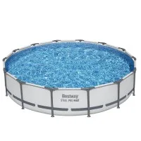 Bestway 427cm Round Steel Above Ground Pool Set 10,220L with Filter Pump and Tritech Walls White