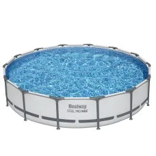 Bestway 427cm Round Steel Above Ground Pool Set 10,220L with Filter Pump and Tritech Walls White