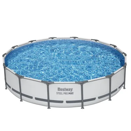 Bestway 427cm Round Steel Above Ground Pool Set 10,220L with Filter Pump and Tritech Walls White