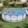 Bestway 4.27m Steel Above Ground Round Pool Set with 13,030L Capacity Tritech Walls Ladder Pump Cover White