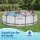 Bestway 4.27m Steel Above Ground Round Pool Set with 13,030L Capacity Tritech Walls Ladder Pump Cover White
