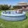 Bestway 457cm Round Inflatable Above Ground Pool with 9677L Filter Pump Blue Fast Set