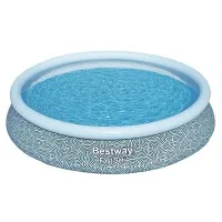 Bestway 457cm Round Inflatable Above Ground Pool with 9677L Filter Pump Blue Fast Set