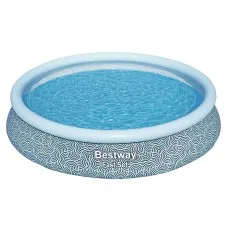 Bestway 457cm Round Inflatable Above Ground Pool with 9677L Filter Pump Blue Fast Set