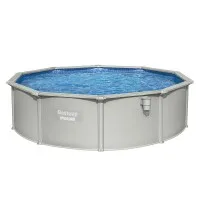 Bestway Hydrium™ 457cm Steel Frame Round Pool Set with Sand Filter Pump, Ladder, Cover, 17430L Capacity