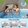 Bestway 396cm Round Steel Above Ground Pool Set with Canopy, Ladder, Filter Pump and 11,133L Capacity Brown