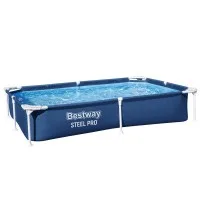 Bestway Steel Pro™ 221x150x43cm Above Ground Pool - Sturdy Steel Frame, 1200L Capacity, UV Resistant, Easy Assembly
