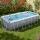 Bestway Steel Frame Pool Set 488cm Grey with Filter Pump Ladder Cover and PVC Polyester Sidewalls