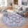 Artiss 120cm Round Area Rug Washable Polyester Anti-Slip Robot Vacuum Friendly Low Pile Design