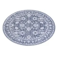 Artiss 120cm Round Area Rug Washable Polyester Anti-Slip Robot Vacuum Friendly Low Pile Design