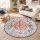 Artiss 120cm Round Rug with Silicone Grip 5mm Machine Washable Vintage Boho Polyester Carpet