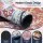 Artiss 160 cm Round Rug with Silicone Grip, 5mm Ultra-Thin Vintage Boho Machine Washable Carpet