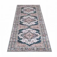 Artiss Washable Runner Rug 80 x 300 cm Ultra-Thin Quilt-Like Polyester Bohemian Medallion Carpet for Home Decor