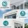 Instahut 0.4m x 3m Transparent PET Polycarbonate Window Door Awning UV Rain Resistant Modern Design (3m)