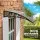 Instahut 0.8mx1m Brown Window Door Awning - UV & Rain Resistant, Modern Design, PC Panel & Aluminium Bars, Easy Install