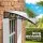 Instahut Transparent Window Door Awning 0.8m x 1m - UV & Rain Resistant, Modern Design, Easy Install, Aluminium Bars