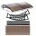 Instahut 0.8mx2m Brown Window Door Awning, UV & Rain Resistant, Durable PC Panel with Aluminium Bars, Easy Install