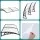 Instahut 0.8m x 2m Transparent Window Door Awning PC Panel Aluminium Bars Black Brackets UV Rain Resistant