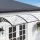 Instahut 0.8m x 2m Transparent Window Door Awning PC Panel Aluminium Bars Black Brackets UV Rain Resistant