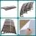 Instahut 0.8m x 3.0m Brown PC Panel Window and Door Awning with Aluminium Bars UV Rain Resistant DIY Canopy