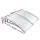 Instahut Window Door Awning Canopy 1.5x2m Transparent PC Sheet, Grey Plastic Frame, UV Rain Resistant, Easy DIY