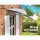 Instahut Window Door Awning Canopy 1.5x2m Transparent PC Sheet, Grey Plastic Frame, UV Rain Resistant, Easy DIY