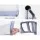 Instahut Window Door Awning Canopy 1.5x2m Transparent PC Sheet, Grey Plastic Frame, UV Rain Resistant, Easy DIY