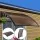 Instahut 1.5x3M Brown Awning Canopy, UV & Rain Resistant, PC Panel, Black Plastic Frame, Door/Window Cover